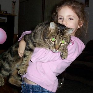 My little girl (and a cat).