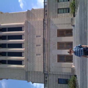 My Dad in front of the Indiana World War Memorial.

(can't figure out how to rotate it back to portrait orientation on here)