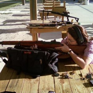 Donna shooting my M1.