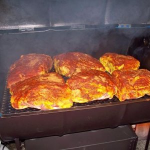 6 Boston Butts for the Friends of NRA dinner at Johnson County