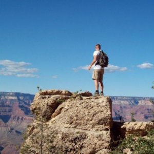 getting a better vantage point at the Grand Canyon