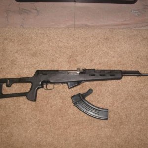 SKS with fiberforce stock  and detachable 25-30 rd magazine.