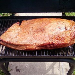 After a few minutes on the smoker.