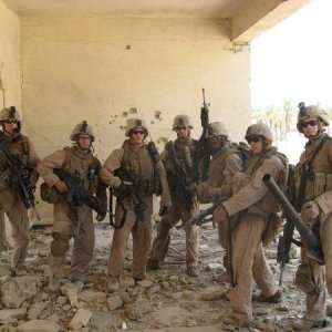 2/5 Golf Co 2nd plt 3sqd. this was out 4th of July party spot in Fallujah, Iraq.  we really partied hard if you cant tell