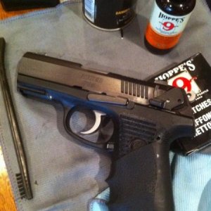 Ruger P95 with hogue grip sleeve