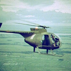 Warwagon 11 over the Delta 1970. Me-Kong river in background.