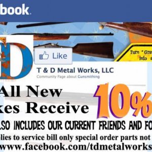 Like us on Facebook and we will give you 10% off your service bill.
