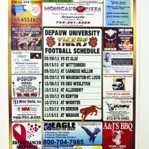 2012 Depauw Tigers Schedule