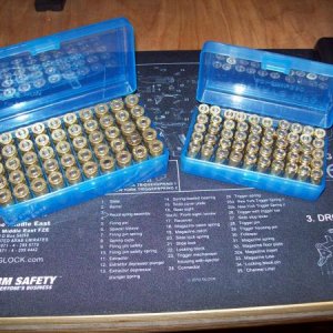 My Dillon  550B  50 rounds ea. of .45 ACP & 9mm