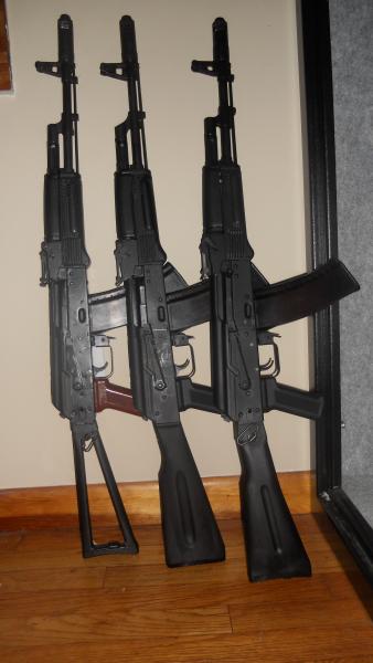 from left to right:
Bulgarian triangle folder, Romanian SAR2, Arsenal SGL31-94