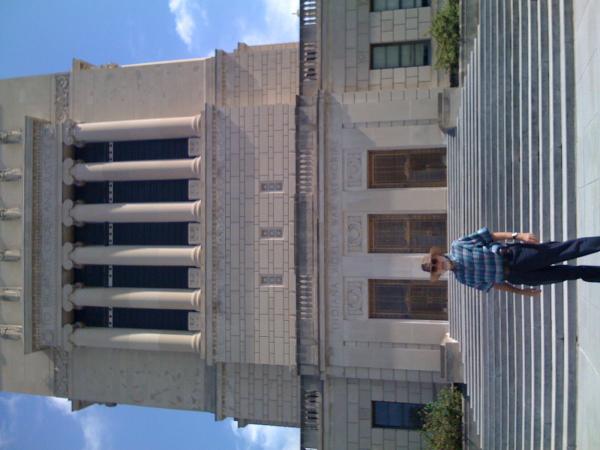 My Dad in front of the Indiana World War Memorial.

(can't figure out how to rotate it back to portrait orientation on here)